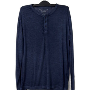 Lucky Brand Blue Long Sleeve Tee Casual Knit Size M